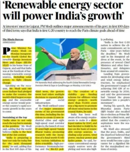 Indian Government's Green Energy Goals and Policy Support